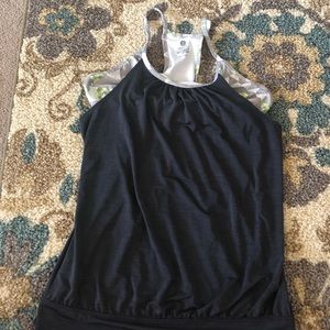 Active wear with built in sports bra/tank top